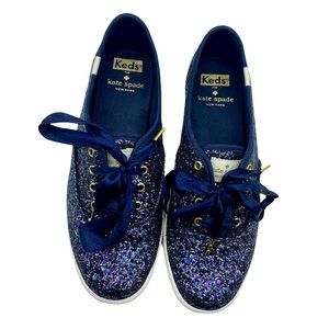 🔥Kate Spade Keds blue purple glitter shoe 6.5